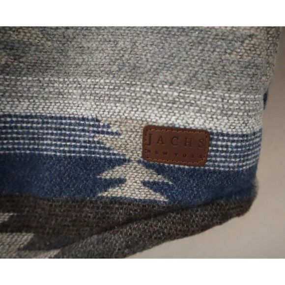 Jachs New York Men’s Sz L Tan Aztec Wool Blend Sherpa Lined Shirt Jacket Shacket - Picture 4 of 14